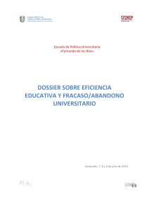 Dossier sobre eficiencia educativa y fracaso/abandono universitario