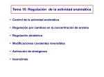 Tema 10 – regulacion enzimatica farmacia