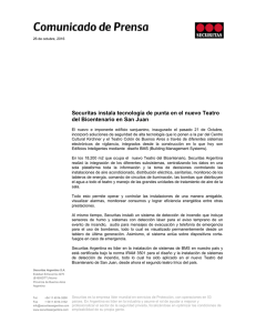 Securitas instala tecnolog&iacute;a de punta en el nuevo Teatro del