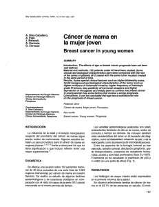Cáncer de mama en la mujer joven