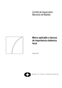 Marco aplicable a bancos de importancia sistémica local