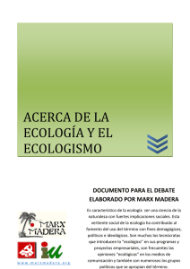 Acerca de la Ecología y el Ecologismo