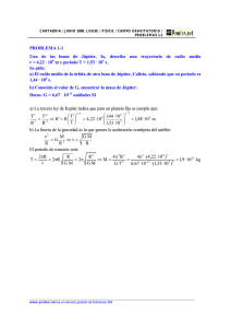 PROBLEMA 1-1 Una de las lunas de Júpiter, Io, describe una
