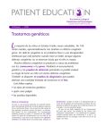 Patient Education Pamphlet, SP094, Trastornos genéticos