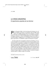 La crisis argentina. El experimento populista de los Kirchner