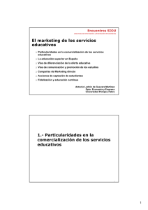 El marketing de los servicios educativos 1.