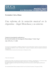 Una reforma de la notación musical en la Argentina : Ángel