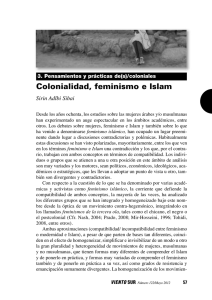 Colonialidad, feminismo e Islam