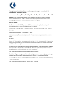 Título: ¿Presentan inestabilidad lateral de tobillo los pacientes luego