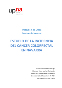 ESTUDIO DE LA INCIDENCIA DEL CÁNCER COLORRECTAL EN