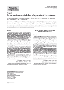 Lactancia materna: un método eficaz en la prevención del cáncer de