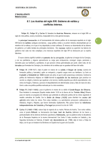 Tema 8. LA ESPAÑA DEL SIGLO XVII 15-16