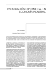 investigación experimental en economía industrial