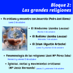 Bloque II. Las Grandes Religiones.