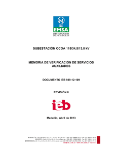 SUBESTACIÓN OC MEMORIA DE SUBESTACIÓN OCOA 115/34,5