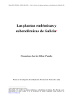 Las plantas endémicas y subendémicas de Galicia1