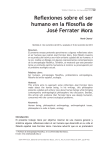 Reflexiones sobre el ser humano en la filosofía de José Ferrater Mora