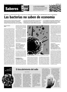 Investigación médica: Las bacterias no saben de economía