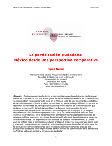 La participación ciudadana: México desde una perspectiva