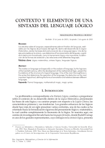 contexto y elementos de una sintaxis del lenguaje lógico