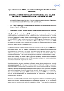 un fármaco oral mejora la supervivencia y la calidad de vida de los
