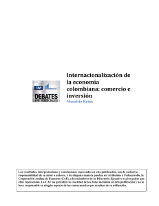 Internacionalización de la economía colombiana: comercio e inversión