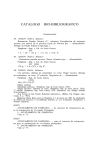 Catálogo Bio-Bibliográfico - Gobierno