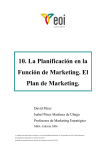 10. La Planificación en la Función de Marketing. El Plan de Marketing.