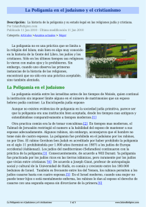 La Poligamia en el juda&iacute;smo y el cristianismo
