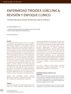 enfermedad tiroidea subclínica: revisión y