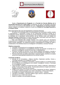 Capacitación en Ciencias Forenses