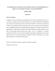 “El Comportamiento de las Reservas Internacionales Netas en la
