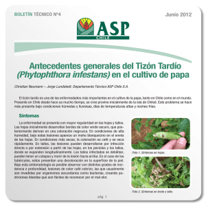 (Phytophthora infestans)en el cultivo de papa