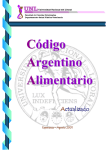 codigo alimentario argentino actualizado capitulo i