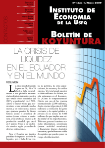 koyuntura la crisis de liquidez en el ecuador y en el mundo