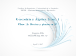 Geometría y Álgebra Lineal 1 - Clase 11: Rectas y