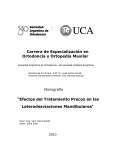 Mordidas cruzadas esqueletales - Sociedad Argentina de Ortodoncia