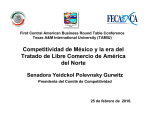 Competitividad de México y la era del Tratado de Libre Comercio de