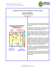 Ing Agr Eduardo M. Sierra Especialista en Agroclimatología edmasi