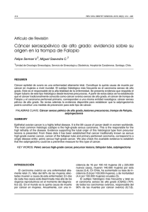 Cáncer serosopélvico de alto grado: evidencia sobre su origen en la