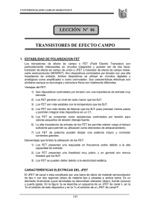 TRANSISTORES DE EFECTO CAMPO LECCIÓN Nº 06