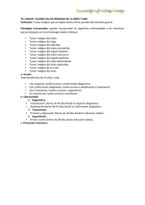 70. C&Aacute;NCER COLORECTAL EN PERSONAS DE 15