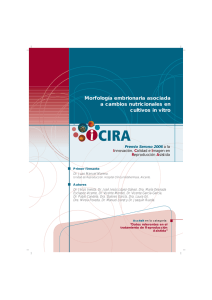 Morfología embrionaria asociada a cambios nutricionales en