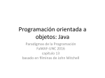 Programación orientada a objetos: Java