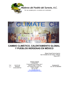 cambio climático, calentamiento global y pueblos indígenas en méxico