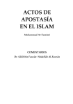 ACTOS DE APOSTASÍA EN EL ISLAM