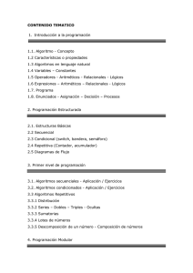 CONTENIDO TEMATICO 1. Introducción a la