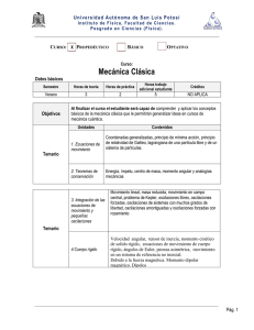 Mecánica Clásica - Posgrado en Física