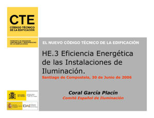 HE.3 Eficiencia Energética de las Instalaciones de Iluminación.