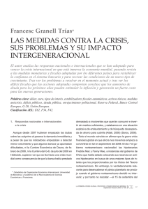 las medidas contra la crisis, sus problemas y su